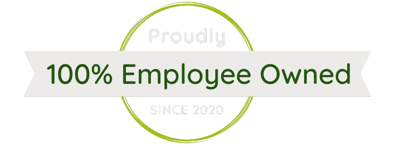 100% employeed owned company logo
