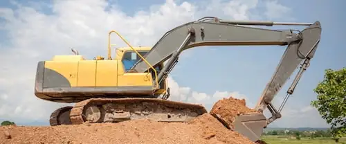 Digger on a commercial site