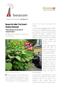 Beacon cover, beware seller not disclosing knotweed