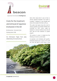 Beacon cover, knotweed treatment and removal costs