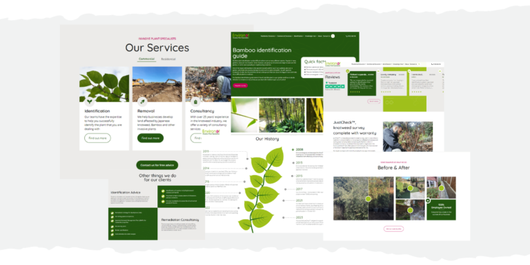 picture showing Environet's updated website and rebrand