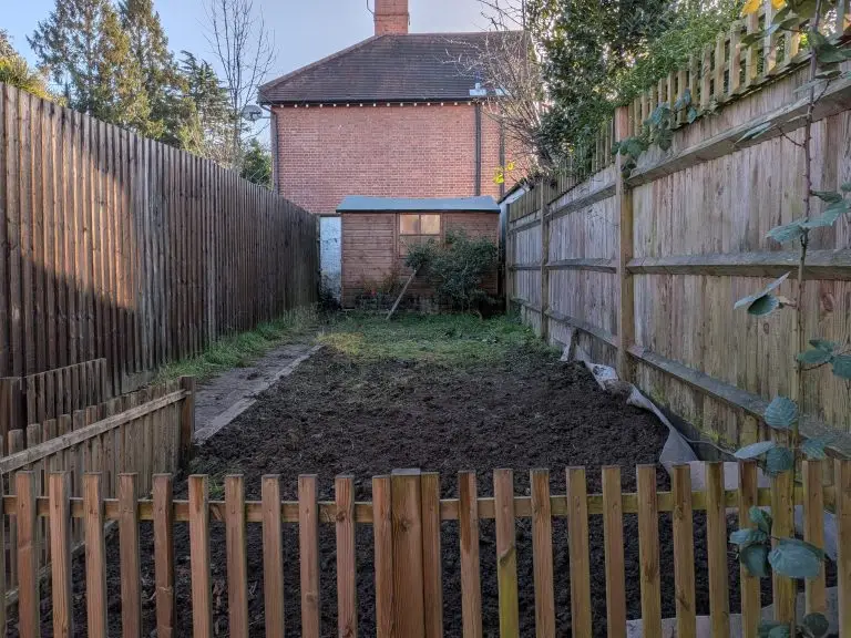 Full removal of knotweed from garden after completion